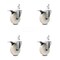 Service Caster 4 Inch Nylon Wheel Swivel 3/4 Inch Square Stem Caster Set Total Lock Brake SCC SCC-SQTTL20S414-NYS-34-4 - alternate 1
